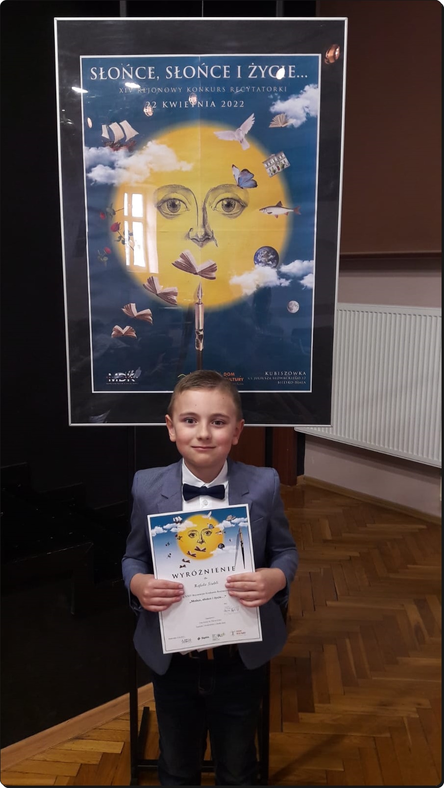 Rafał - wyróżniony w konkursie uczeń